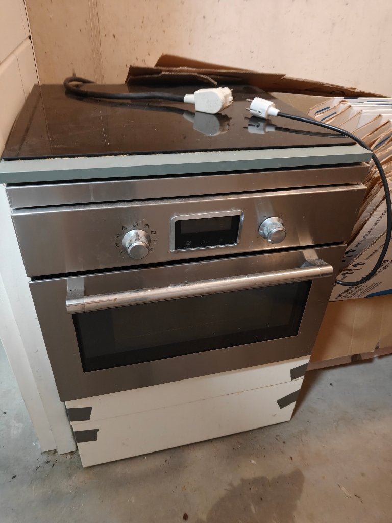 ovenblok met inductie kookplaat en 2 lades, Ophalen, Gebruikt, 60 cm of meer, Mini-oven