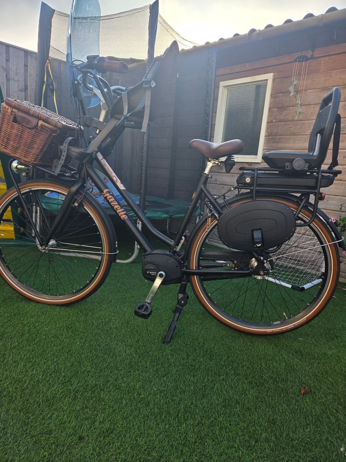 gazelle miss grace c7 met zitjes en mand, Fietsen en Brommers, Ophalen, Gazelle