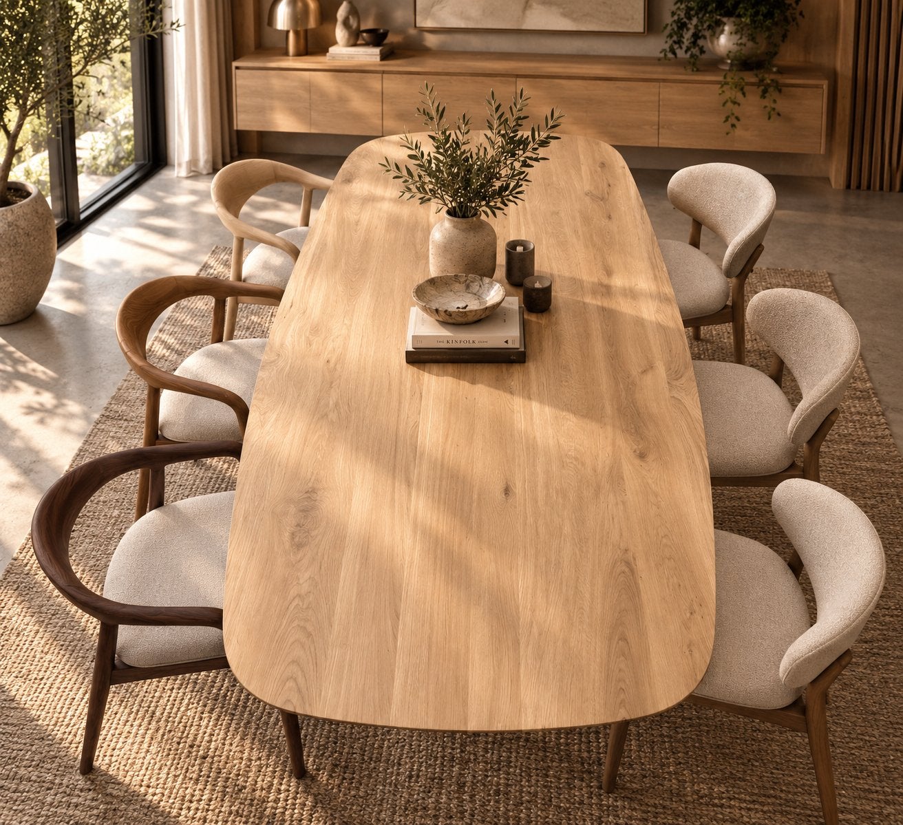 MASSIEF EIKEN EETTAFEL DEENS OVAAL – SCHERP GEPRIJSD, Japandi, 100 tot 150 cm, Eikenhout, Ophalen of Verzenden