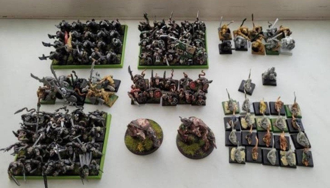 Skaven leger met een hoop bits, Gebruikt, Figuurtje(s), Warhammer, Ophalen of Verzenden