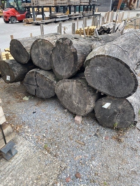 Europees Eikenhout stammen, Ophalen, Nieuw, 180 tot 250 cm, Palen