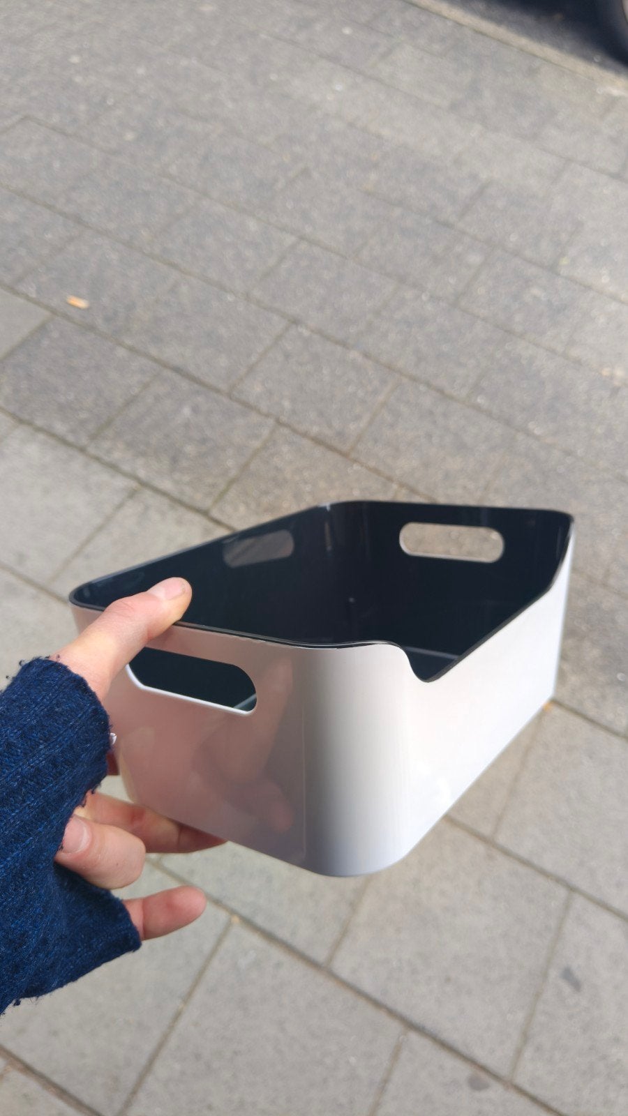 Ikea Variera opbergbakje wit/zwart, Minder dan 50 cm, Ophalen of Verzenden, Zo goed als nieuw, Minder dan 50 cm