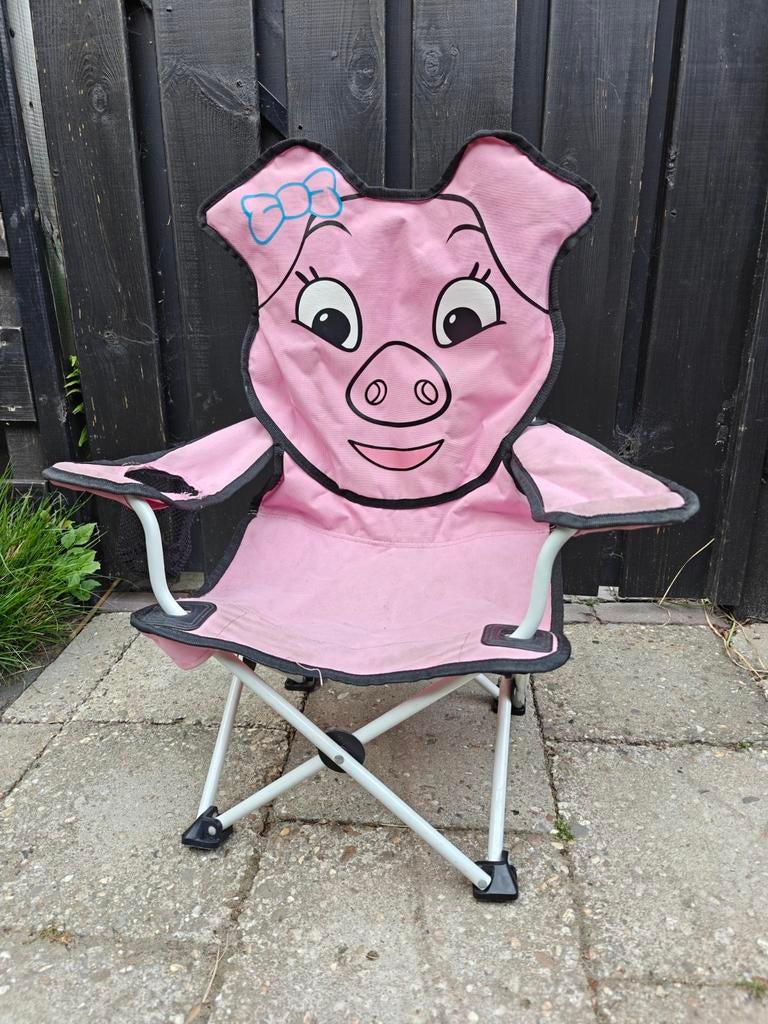 Leuk roze kinder kampeerstoeltje - Inklapbaar, Ophalen of Verzenden, Gebruikt, Campingstoel