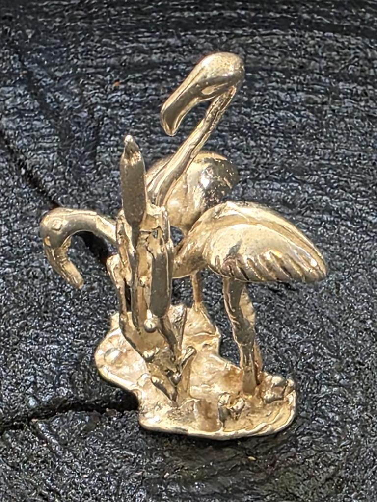 Zilveren Flamingo Beeldje - Uniek Decoratiestuk, Verzenden, Zilver
