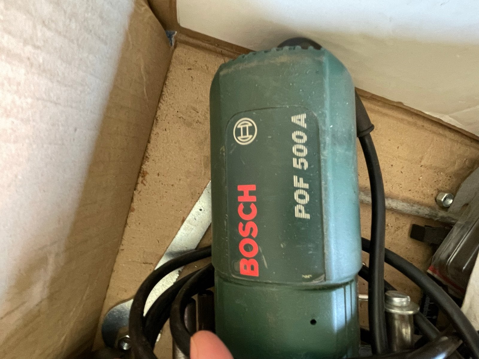 Bosch bovenfrees POF 500 A met frezenset, Ophalen, Gebruikt, Elektrisch, Bovenfrees