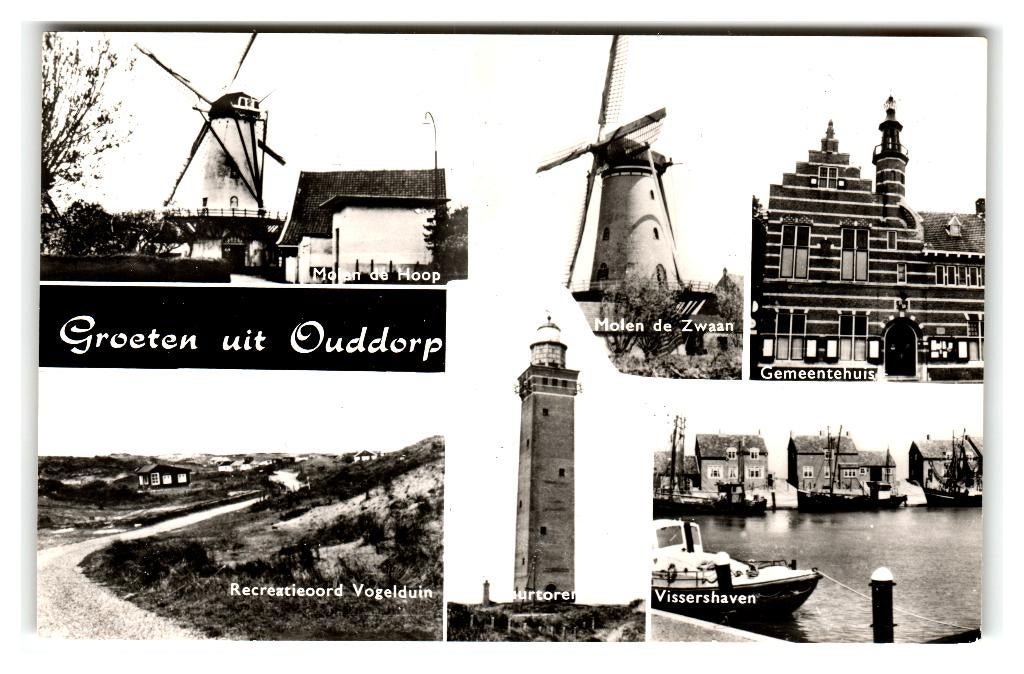 Ouddorp, Groeten uit Ouddorp - Molens, Verzenden, 1960 tot 1980, Gelopen, Zuid-Holland