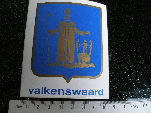 4x sticker plaats gemeente logo wapen embleem valkenswaard, Verzenden, Zo goed als nieuw, Overige typen