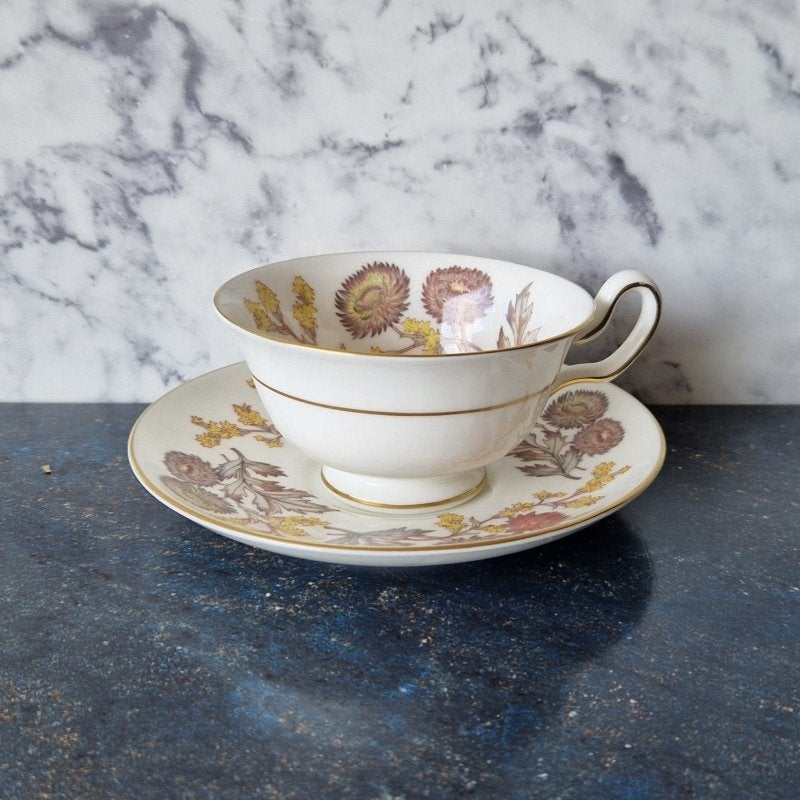 Wedgwood Lichfield elegante theekop en schotels, Ophalen of Verzenden