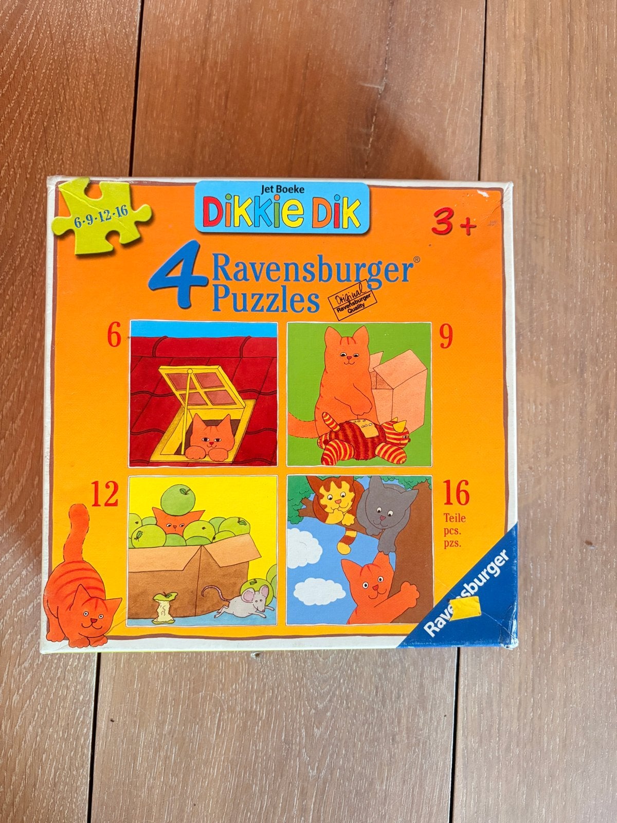 Dikkie Dik Ravensburger Puzzels (4 in 1) - Gebruikt, complee, Ophalen, Minder dan 10 stukjes, Gebruikt, 2 tot 4 jaar