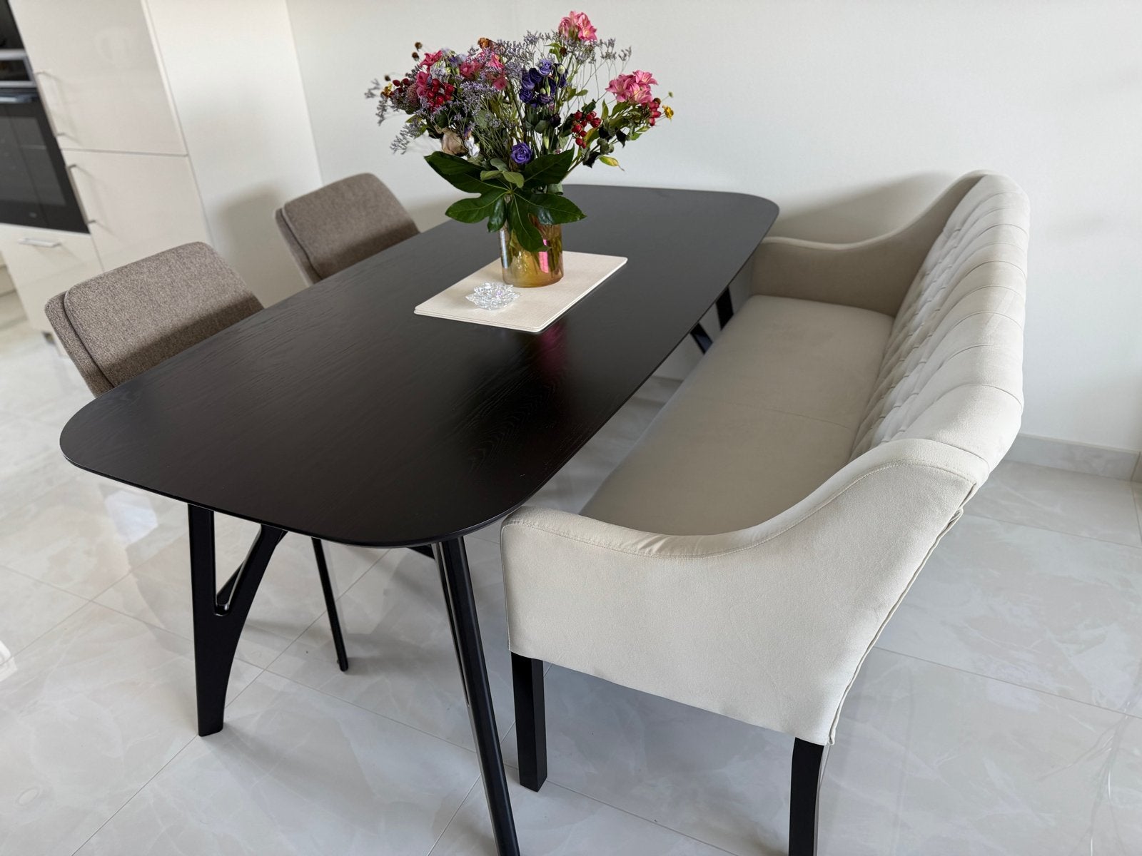 Elegante eettafel 180x90 met garantie, Ophalen, 50 tot 100 cm, Zo goed als nieuw, 150 tot 200 cm
