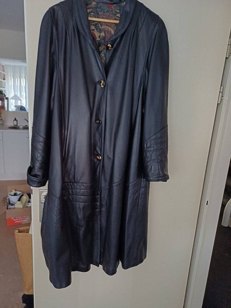 Jas leder zwart, Ophalen of Verzenden, Gedragen, Maat 42/44 (L), Zwart
