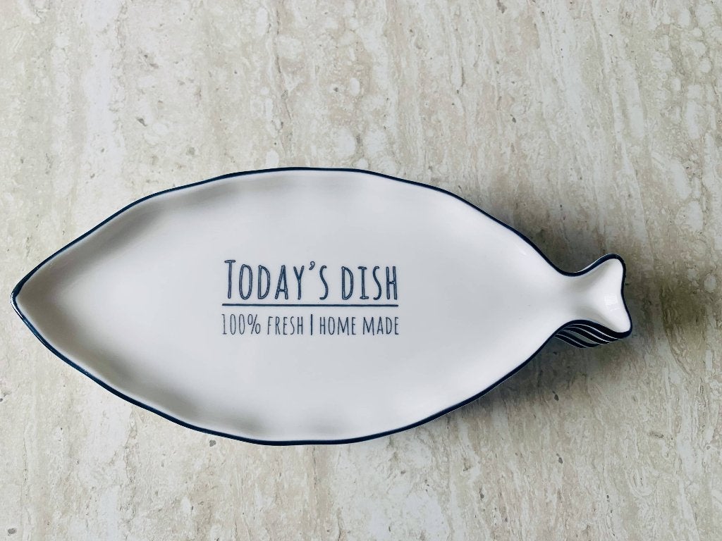 Nieuw! 5x Riviera Maison serveerbordjes 'Daily Catch' Vis, Ophalen, Overige merken, Nieuw, Glas