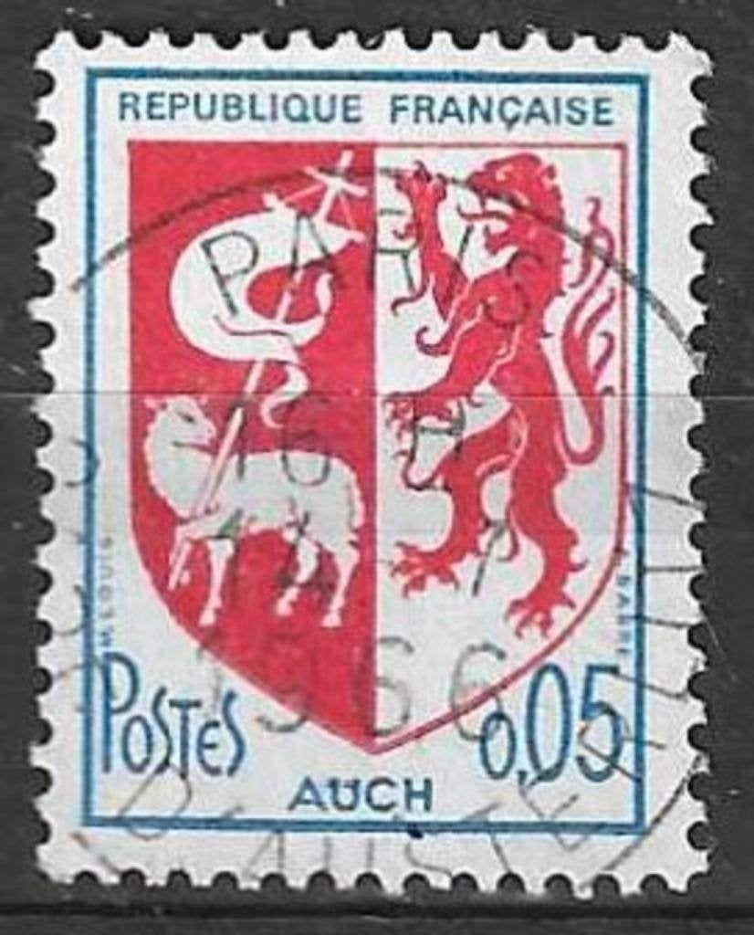 Frankrijk 1966 - Yvert 1468 - Wapenschild Auch (ST), Verzenden, Gestempeld