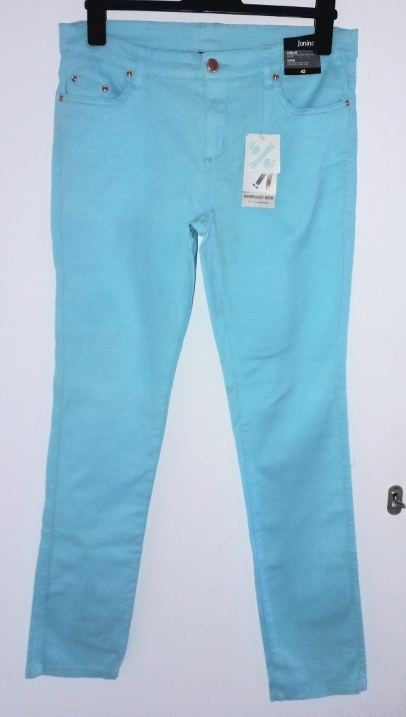Janina broek maat 42, Blauw, Maat 42/44 (L), Nieuw, Ophalen of Verzenden