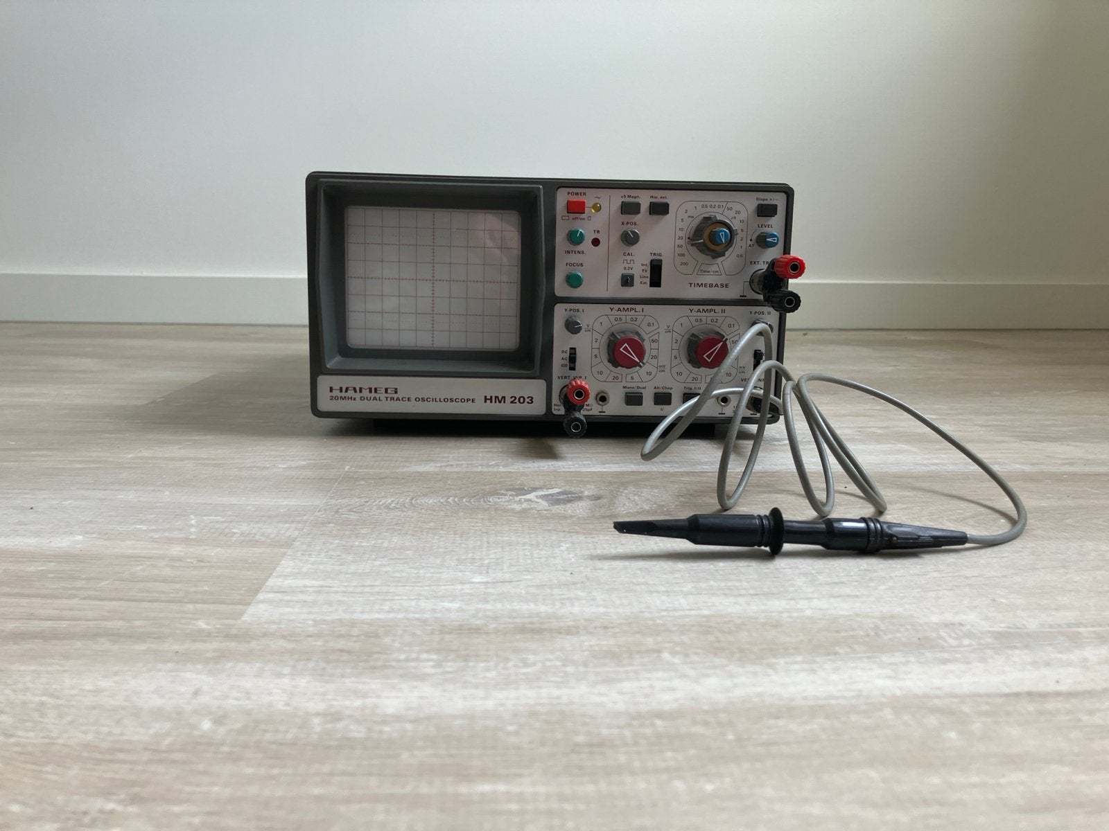 Hameg HM 203 Oscilloscoop - Vintage Meetinstrument, Ophalen of Verzenden, Gebruikt
