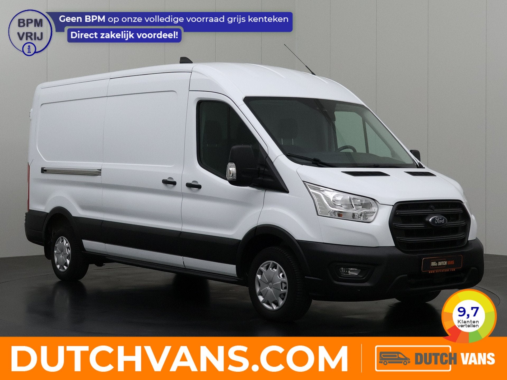 Ford Transit 2.0TDCi 130PK L3H2 | Euro 6 | 2023 | Airco | Cr, Voorwielaandrijving, Stof, Gebruikt, 4 cilinders