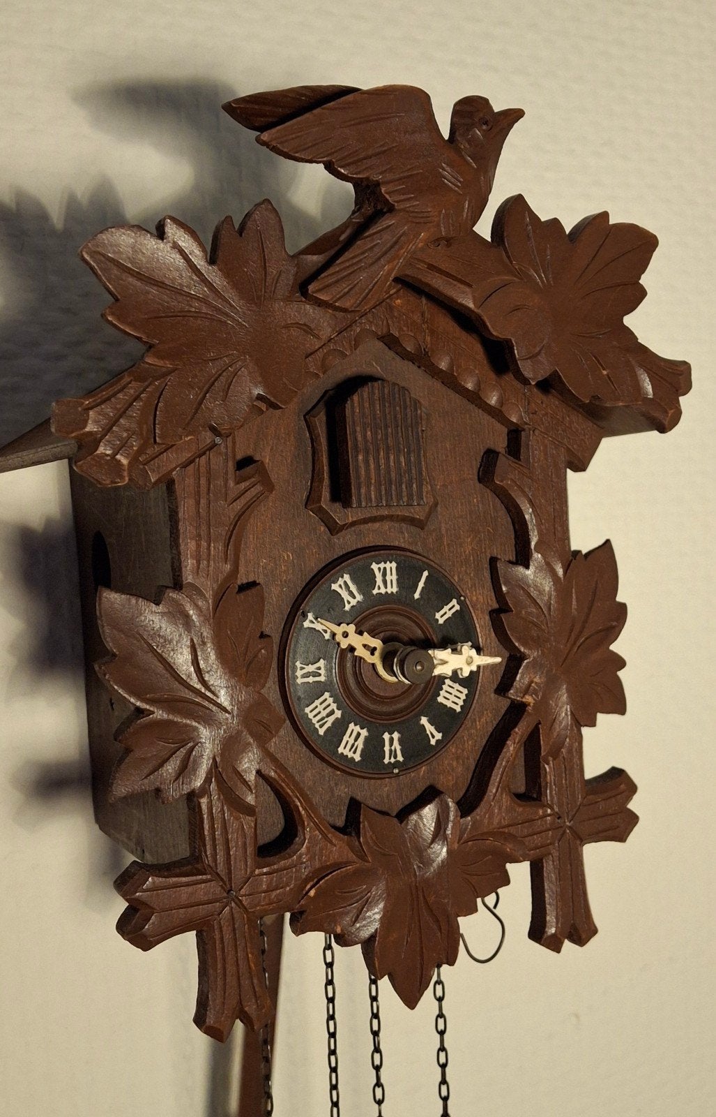 Vintage handgesneden koekoeksklok Zwarte Woud, Ophalen of Verzenden