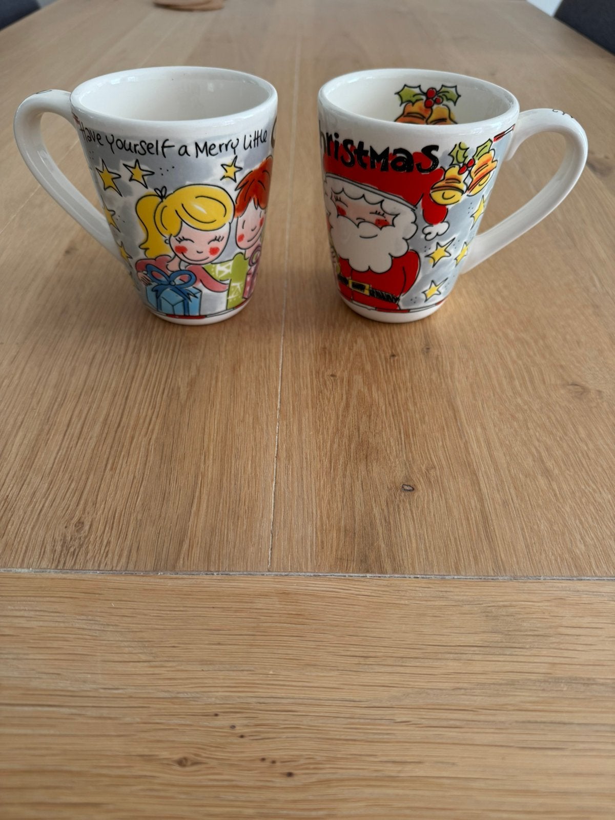 Blond Amsterdam Kerst mokken (middel)., Zo goed als nieuw, Overige stijlen, Aardewerk, Blond Amsterdam