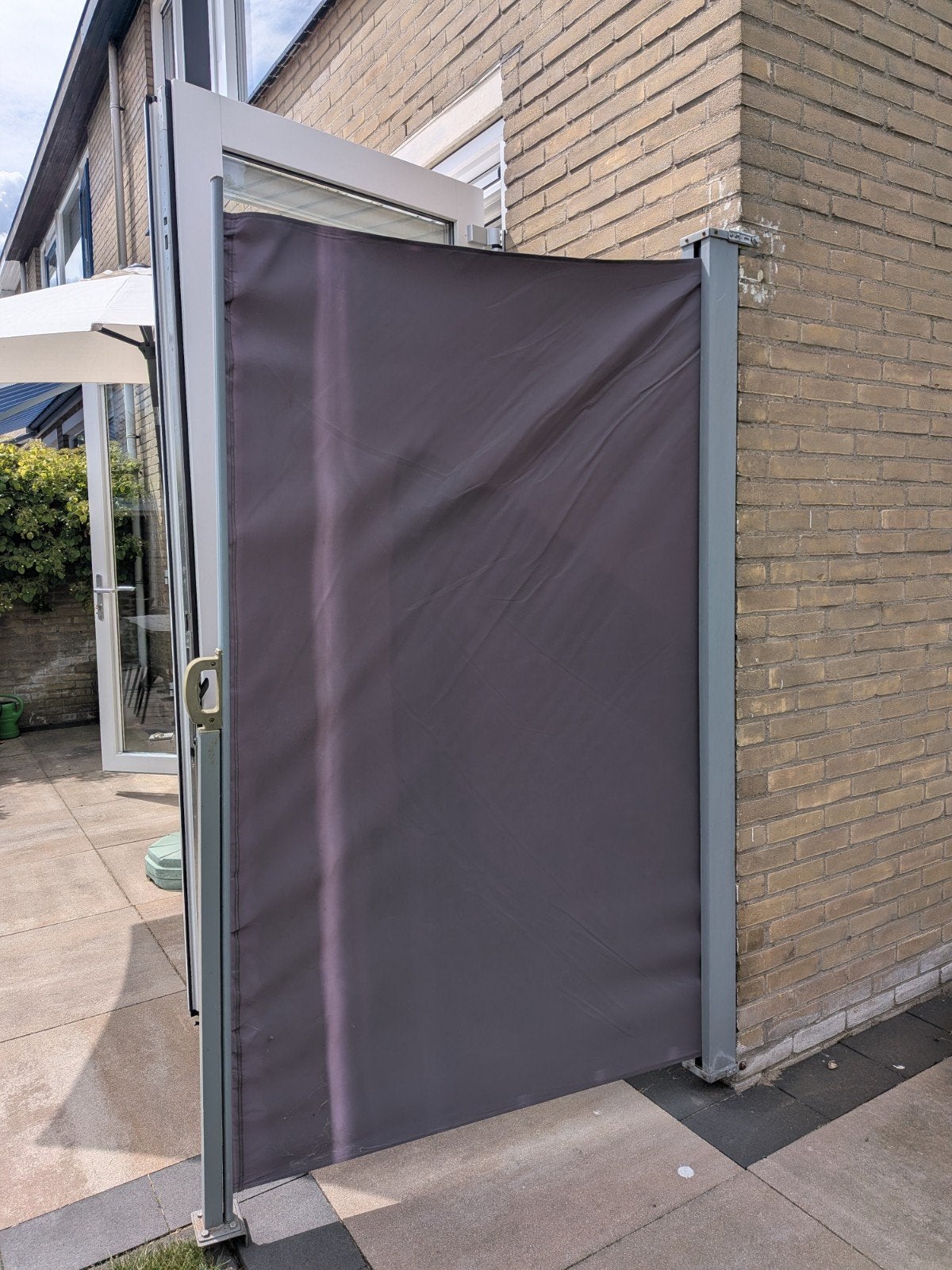 Uittrekbaar windscherm voor terras of balkon, Ophalen, Gebruikt