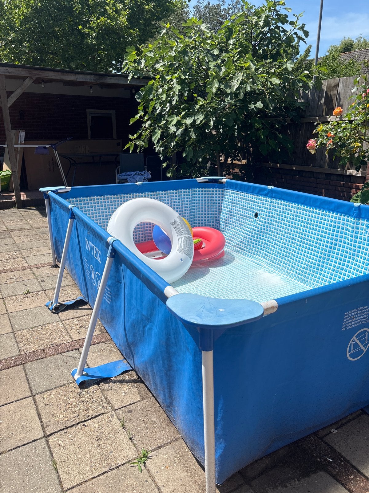 Intex Opzetzwembad 3x2m met pomp en toebehoren, Ophalen, Gebruikt, Minder dan 80 cm, Minder dan 200 cm