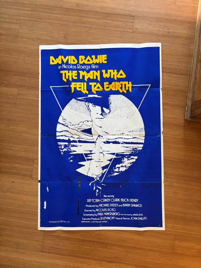 Vintage David Bowie 'The Man Who Fell to Earth' Poster, Verzamelen, Posters, Ophalen of Verzenden, A1 t/m A3, Film en Tv, Rechthoekig Staand