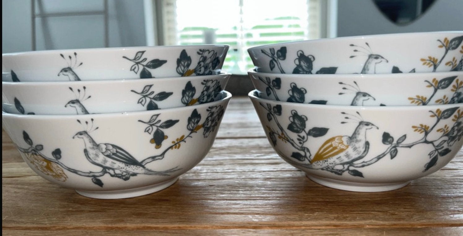 Set of 6  by Villeroy & Boch Peacock Bowls (Limited Edition), Huis en Inrichting, Keuken | Servies, Villeroy & Boch, Ophalen of Verzenden