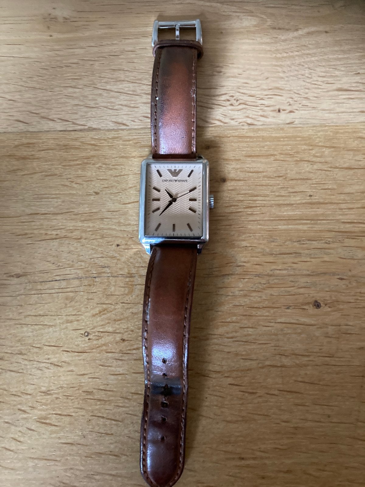 Armani horloge, Ophalen of Verzenden, Zo goed als nieuw, Staal, Overige merken