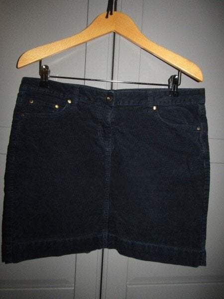 G802 McGregor mt 40 rok corduroy donkerblauw ribfluweel, Kleding | Dames, Maat 38/40 (M), McGregor, Zo goed als nieuw, Boven de knie