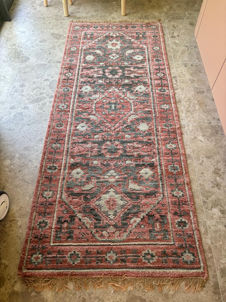 IKEA Isgräs Loper Vloerkleed - Multi kleuren - 200x80, Zo goed als nieuw, 150 tot 200 cm, Grijs, Rechthoekig