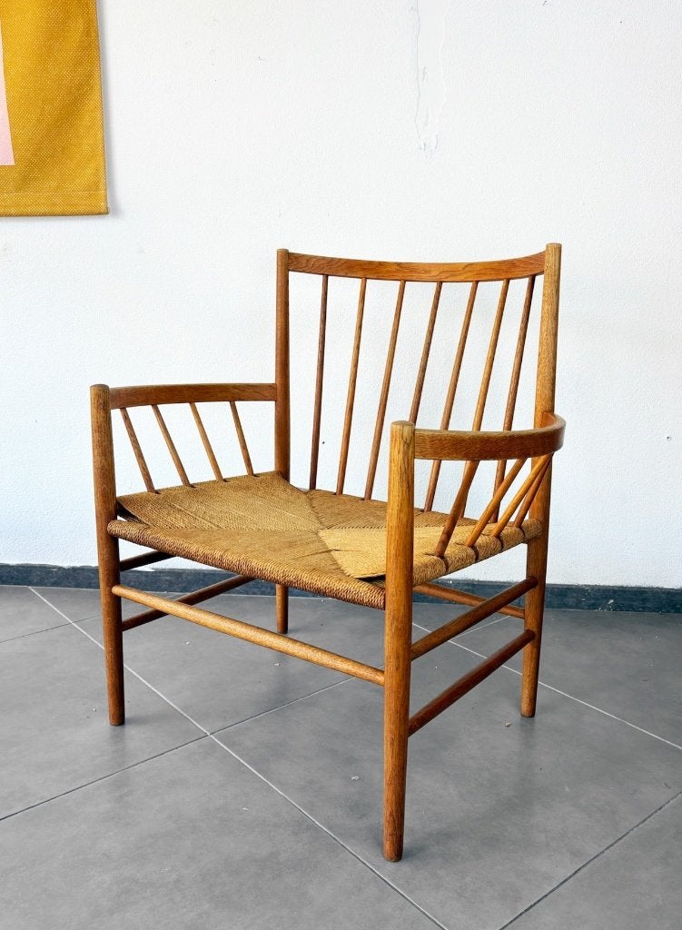 Mid century lounge chair Jorgen Baekmark voor FDB Møbler, Ophalen, Gebruikt, Mid century, Bruin
