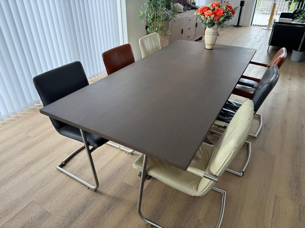 Eetkamertafel + Stoelen, Huis en Inrichting, Ophalen, Gebruikt, 200 cm of meer, 50 tot 100 cm