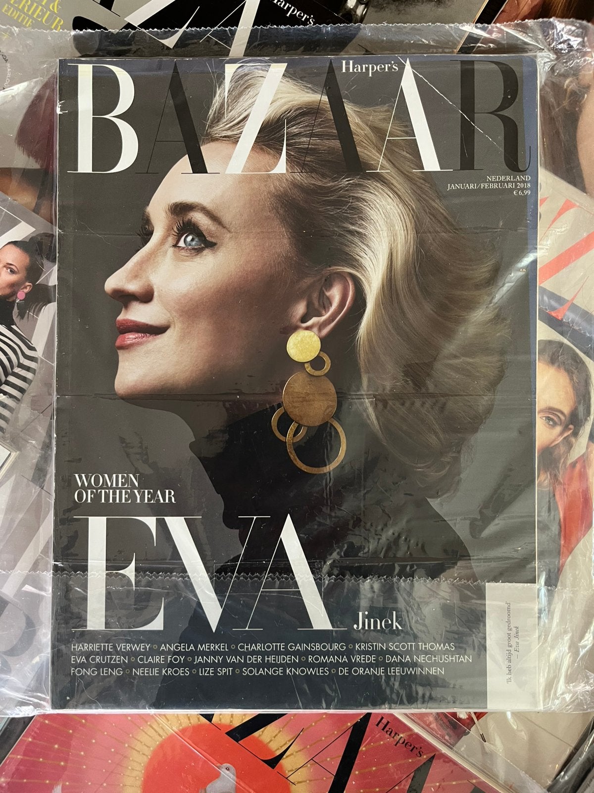 Harper's bazaar Eva Jinek Januari 2018 Rare!, Boeken, Ophalen of Verzenden, Gelezen, Damesbladen