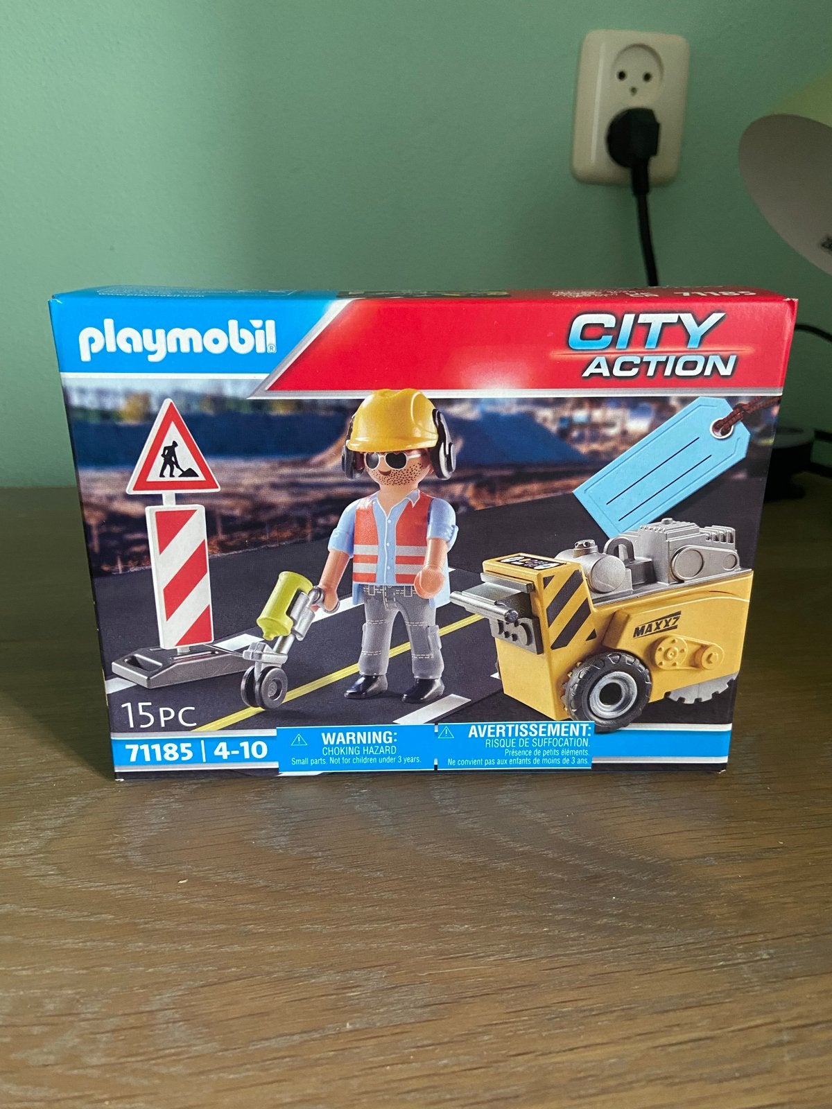 Playmobil City Action 71185 Wegwerker met trilplaat, Kinderen en Baby's, Complete set, Overige typen, Nieuw, Ophalen of Verzenden