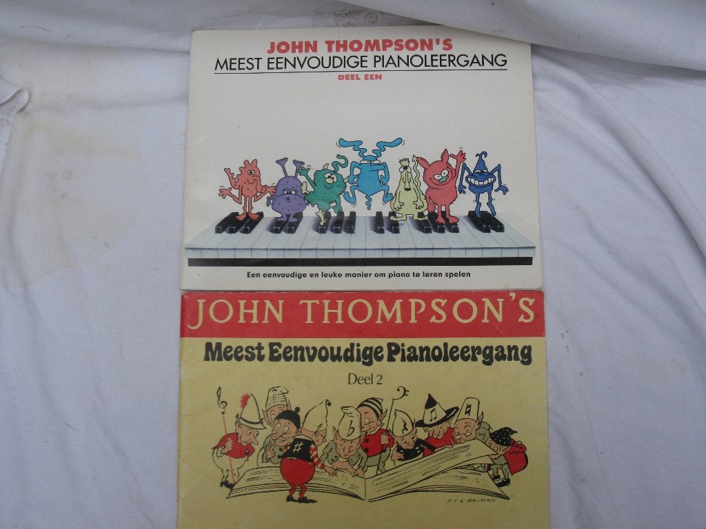 Bladmuziek les  piano John Thompson 2 x, Muziek en Instrumenten, Ophalen of Verzenden, Les of Cursus