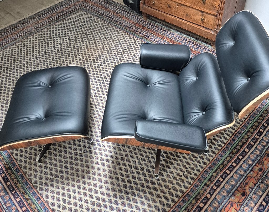 Prachtige design loungefauteuil met hocker  als nieuw., Huis en Inrichting, Fauteuils, Ophalen, 75 tot 100 cm, Zo goed als nieuw
