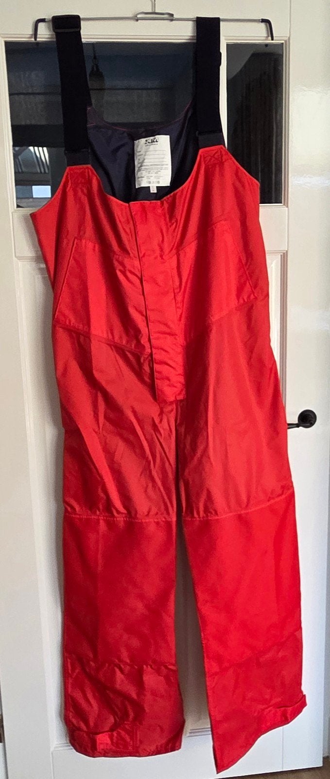 Rode zeilbroek / regenbroek met bretels, maat XL / XXL, Watersport en Boten, Watersportkleding, Ophalen of Verzenden, Nieuw, Zeilbroek