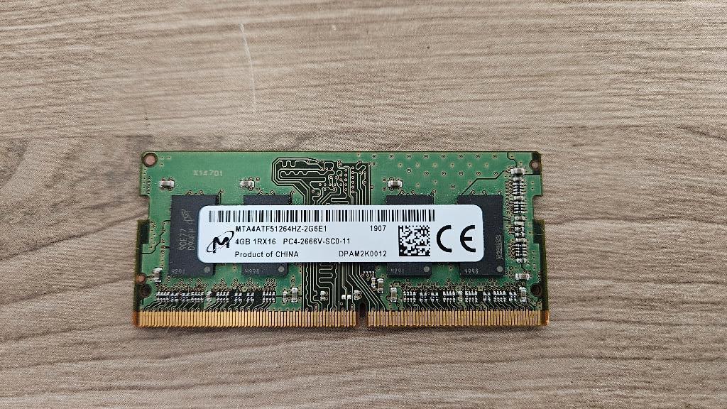 Micron MTA4ATF51264HZ-2G6E1, Ophalen, Gebruikt, DDR4, 2666Mhz