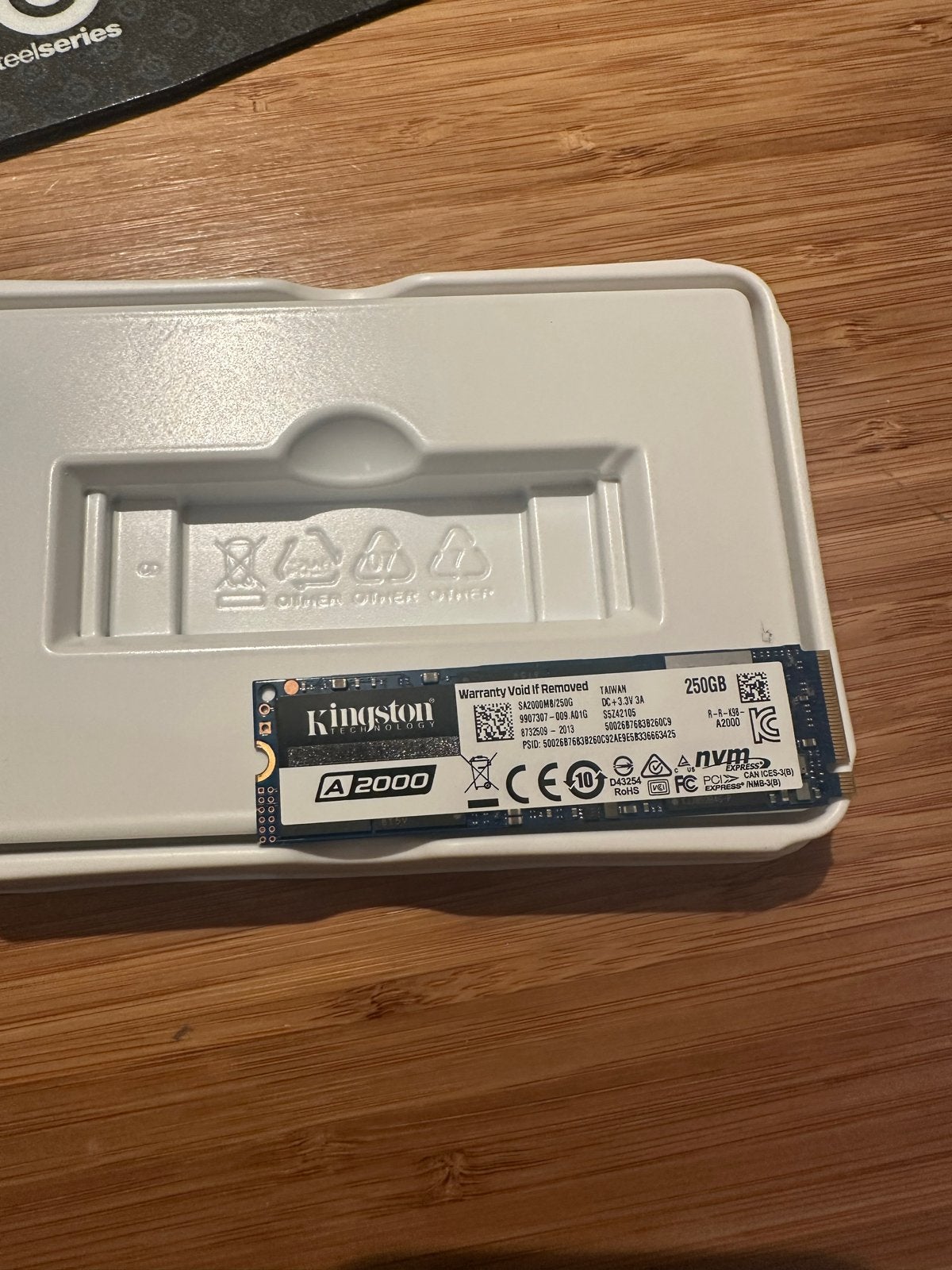 Kingston A2000 NVMe SSD 250GB M.2 gen3 tlc, Computers en Software, Harde schijven, Intern, Server, SSD, Ophalen of Verzenden