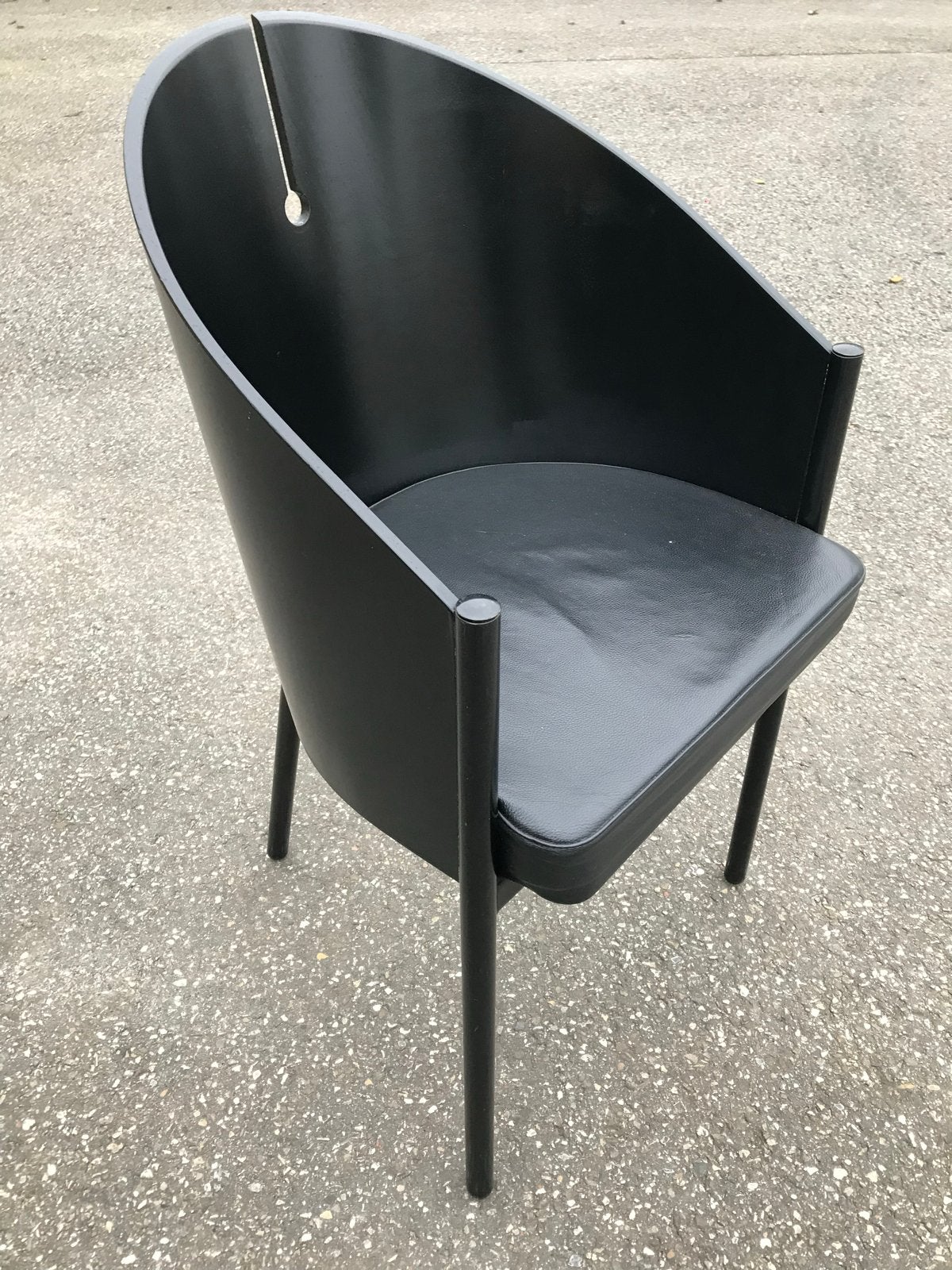 3x Postmoderne stoel van Satelliet, stijl Costes Starck, Ophalen, Gebruikt, Drie, Zwart