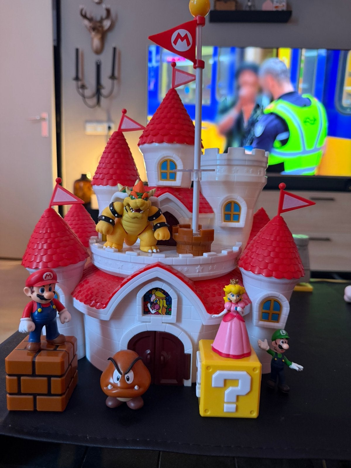 Super Mario Mushroom Kingdom Castle Speelset Princess peach, Ophalen of Verzenden, Zo goed als nieuw