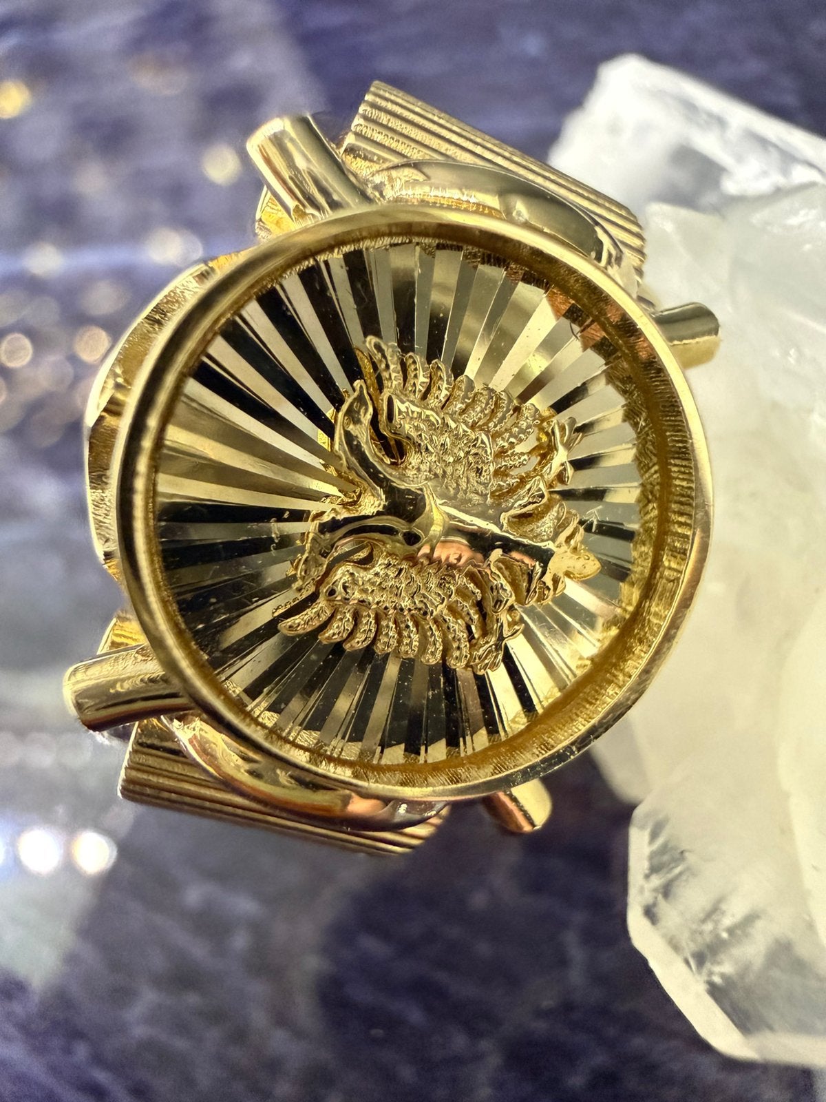 Prachtige 14k gouden ring met albanese vlag ITALY design, Ophalen of Verzenden, Nieuw, Goud, Goud