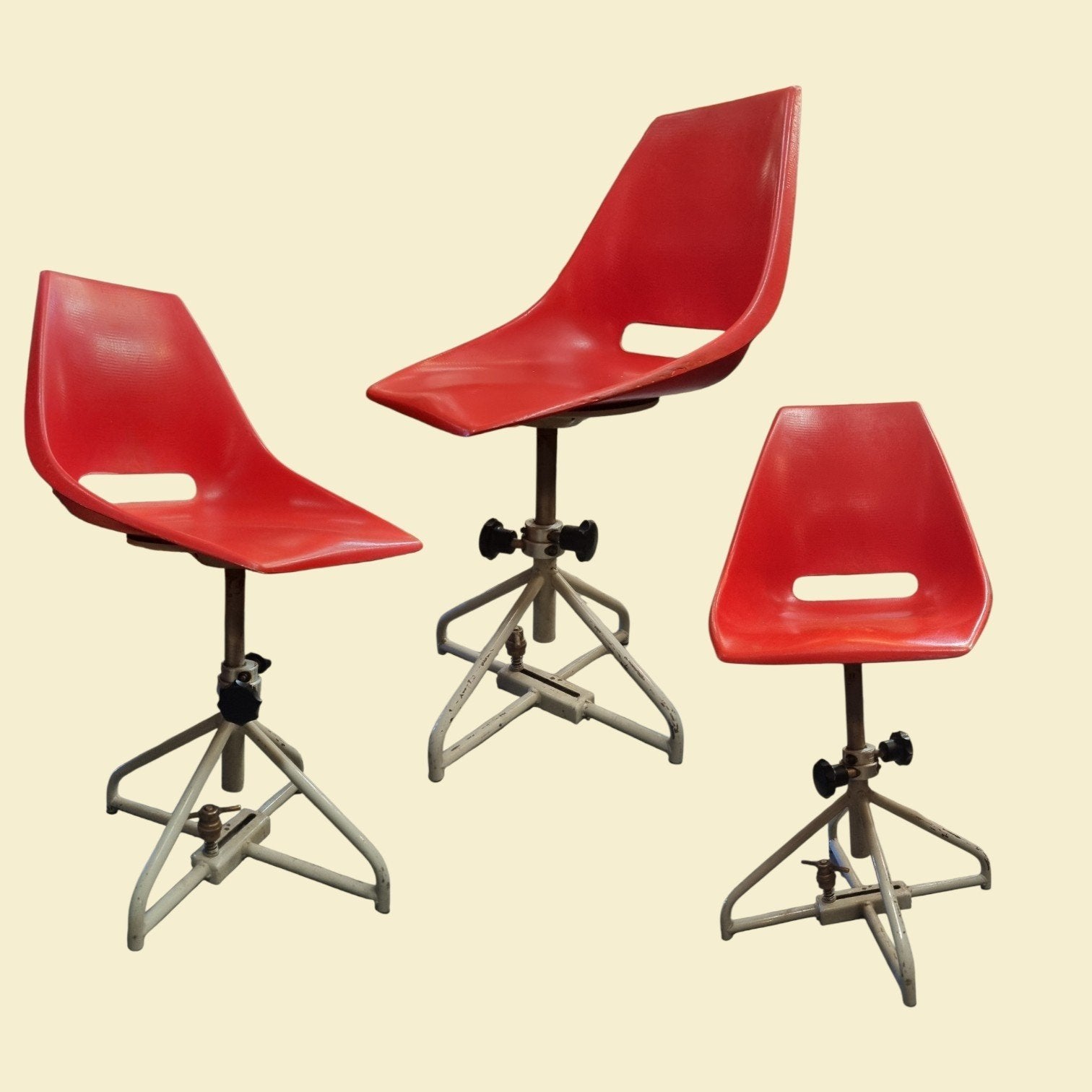Vintage kuipstoelen Miroslav Navratil industrieel, ,, Ophalen of Verzenden, Zo goed als nieuw, ,