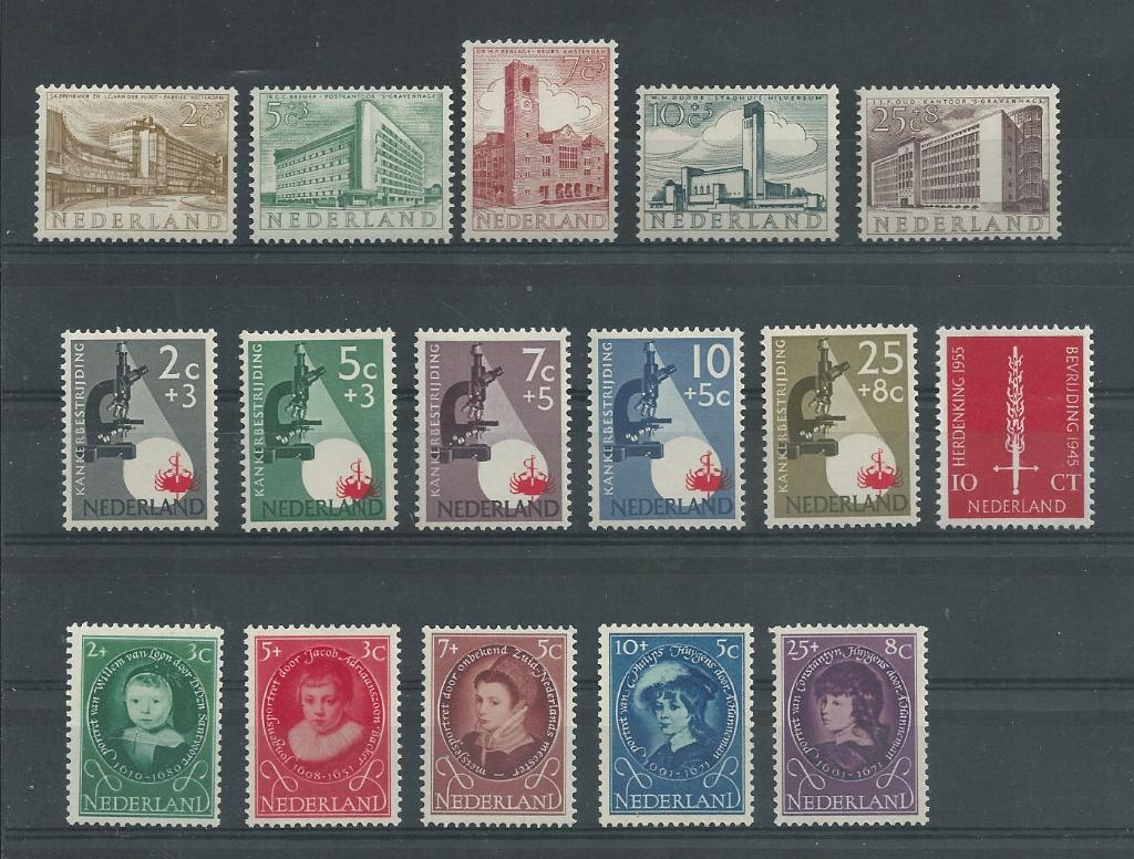 Nederland, Complete Jaargang 1955, Postfris., Postzegels en Munten, Postzegels | Nederland, Verzenden, Na 1940, Postfris