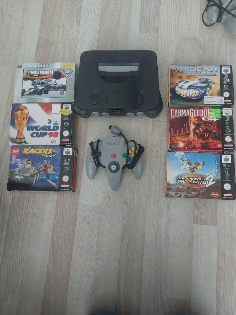 N64 met 6 spellen, 1 speler, Ophalen, Gebruikt, Vanaf 3 jaar