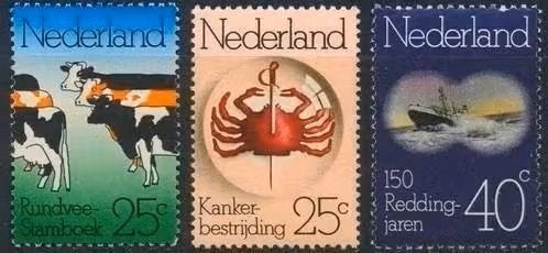 Nederland 1974 - nvph 1052-1054 - Jubilea, Postzegels en Munten, Verzenden, Na 1940, Postfris