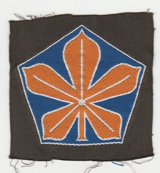 Embleem 5e divisie (kleur, breed model), Verzenden, Landmacht, Nederland, Embleem of Badge