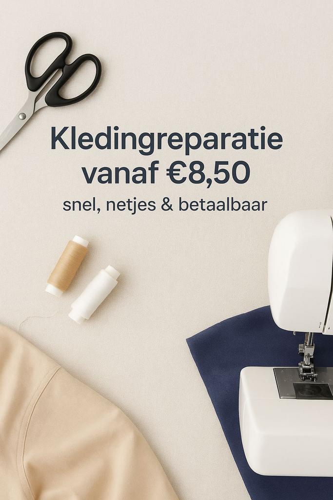 Kledingreparatie vanaf €8,50 – snel, netjes & betaalbaar, Ophalen, Zo goed als nieuw, Overige merken