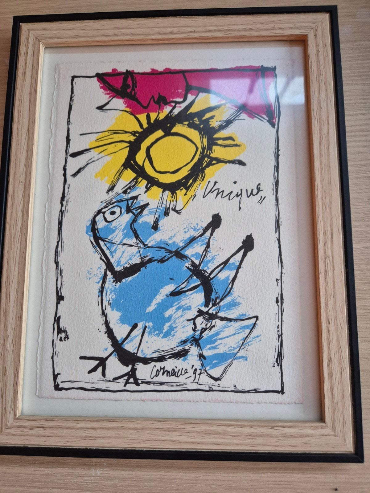 Corneille – "Unique" (1997) – Originele zeefdruk, Antiek en Kunst, Ophalen of Verzenden