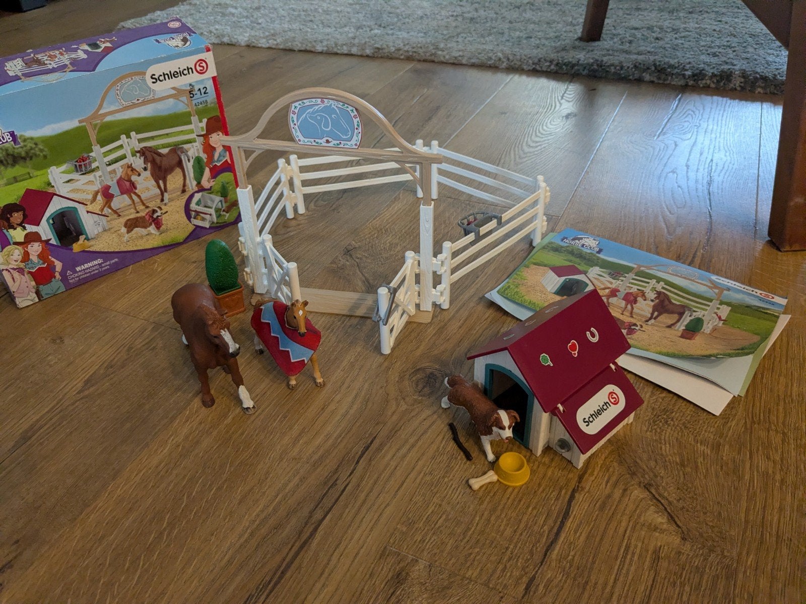 Schleich Horse Club set met hondenhok en paarden, Ophalen of Verzenden, Gebruikt, Jongen of Meisje