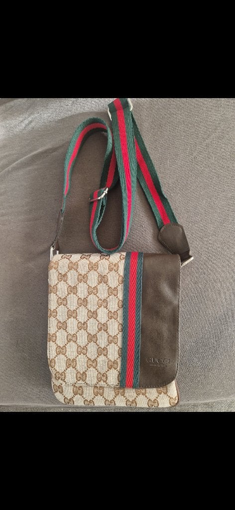 Gucci messenger bag, Bruin, Zo goed als nieuw, Leer, Ophalen